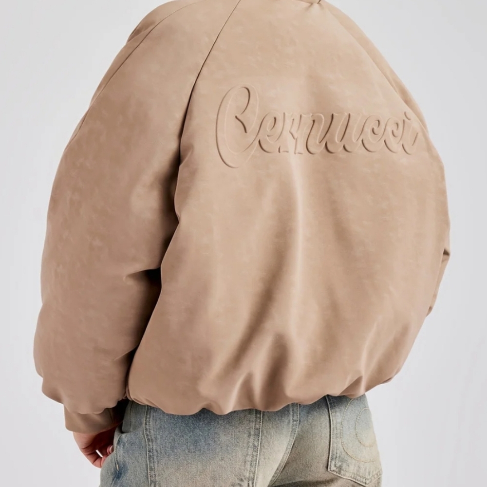Women's Tan Bomber Jacket